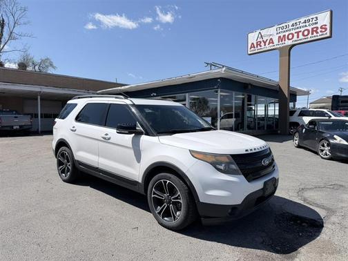 White Platinum Metallic Tri-Coat 2015 Ford Explorer Sport