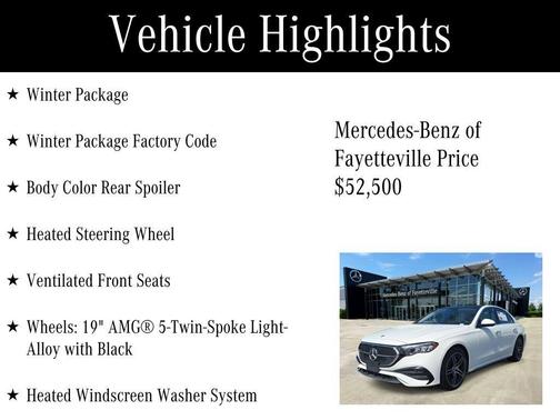 White 2025 Mercedes-Benz E-Class E 350