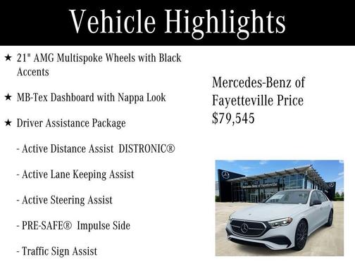 2025 Mercedes-Benz E-Class E 350 4MATIC