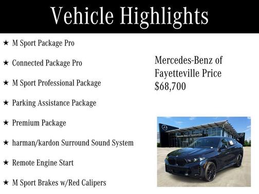 Carbon Black Metallic 2024 BMW X6 xDrive40i