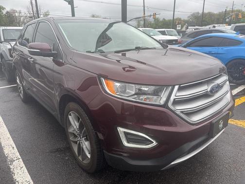 Burgundy 2017 Ford Edge Titanium