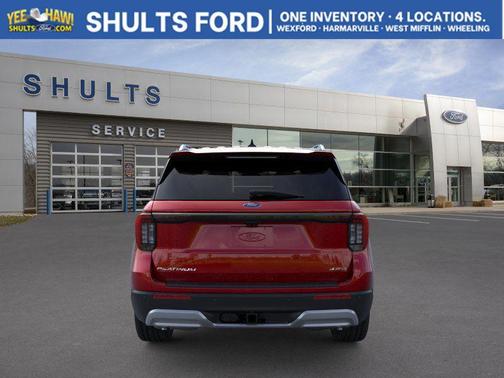 Red Metallic 2026 Ford Explorer Platinum