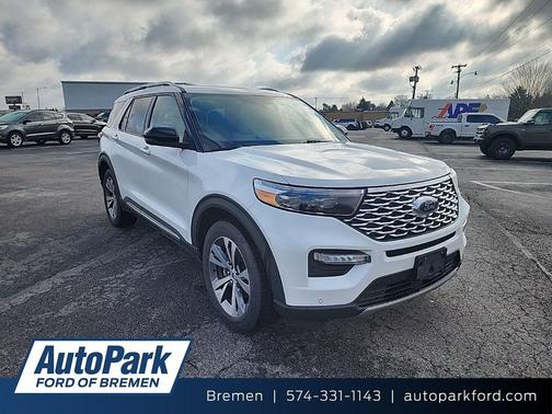 White Metallic 2020 Ford Explorer Platinum