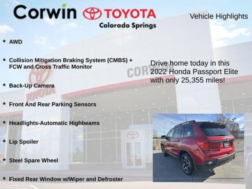 2022 Honda Passport AWD Elite