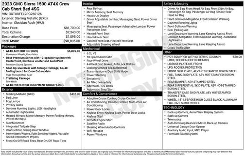 2023 GMC Sierra 1500 AT4X