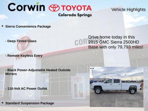 2015 GMC Sierra 2500 Base