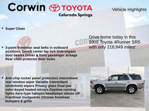 2002 Toyota 4Runner SR5