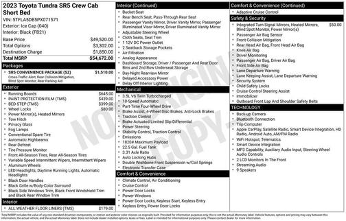 Ice Cap 2023 Toyota Tundra SR5