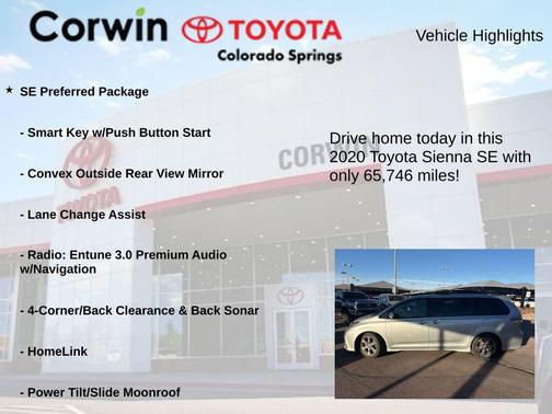 2020 Toyota Sienna SE
