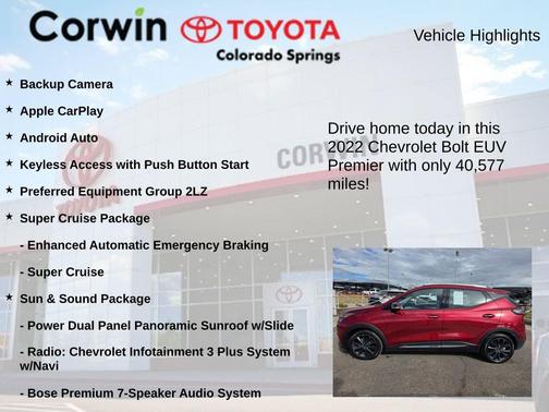 2022 Chevrolet Bolt EUV FWD Premier