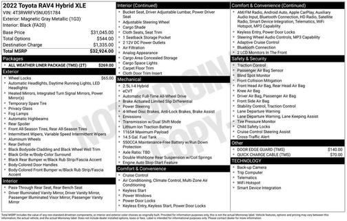 Magnetic Gray Metallic 2022 Toyota RAV4 Hybrid XLE