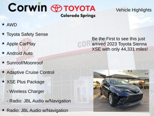 2023 Toyota Sienna XSE 7 Passenger
