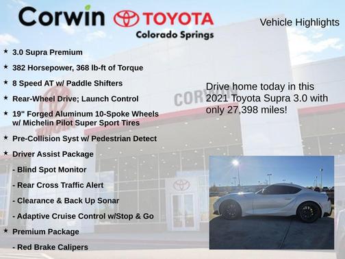 2021 Toyota Supra 3.0 Premium