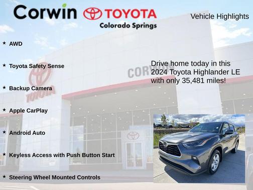 2024 Toyota Highlander LE I4