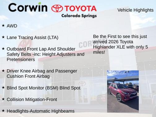 2026 Toyota Highlander XLE