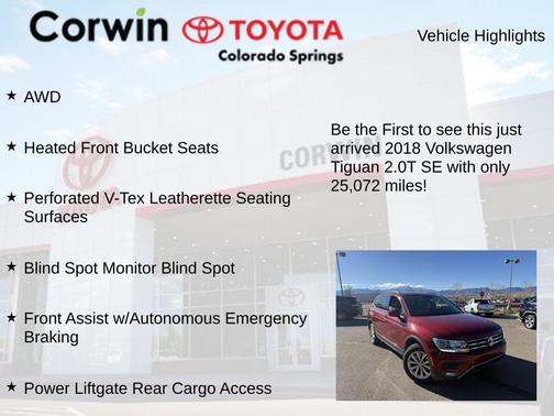 2018 Volkswagen Tiguan 2.0T SE 4MOTION