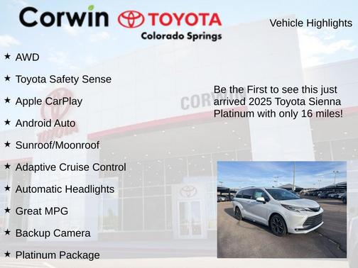 2025 Toyota Sienna Platinum