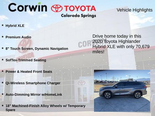 2020 Toyota Highlander Hybrid XLE