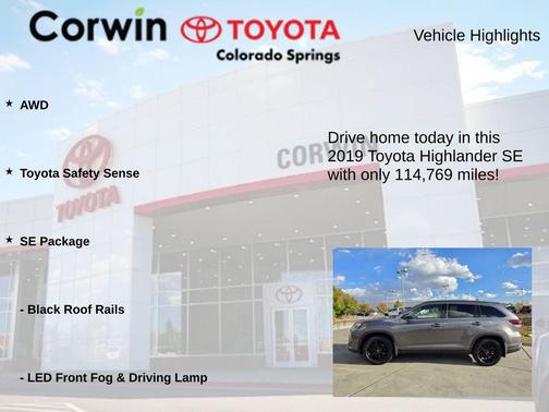 2019 Toyota Highlander SE