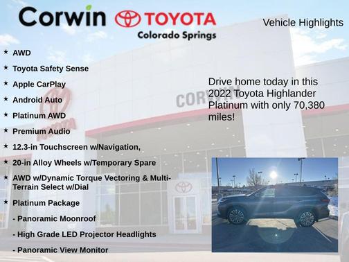 2022 Toyota Highlander Platinum