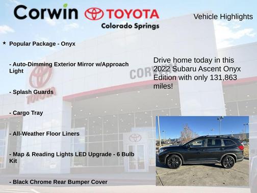 2022 Subaru Ascent Onyx Edition 7-Passenger