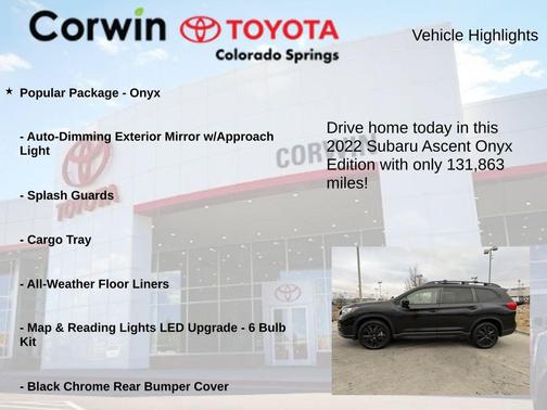 2022 Subaru Ascent Onyx Edition 7-Passenger