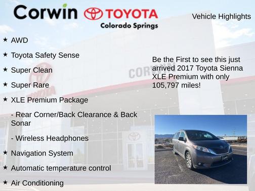 2017 Toyota Sienna XLE Premium