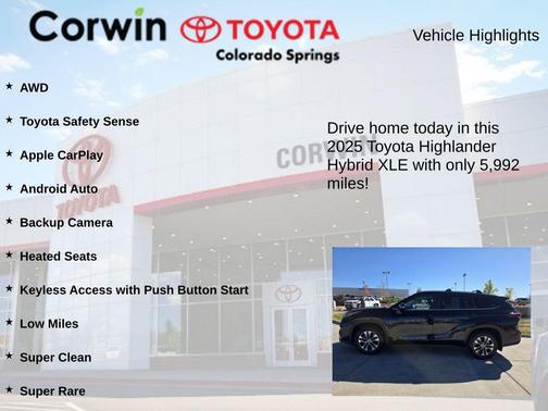 2025 Toyota Highlander Hybrid XLE