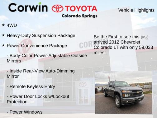Dark Grey Metallic 2012 Chevrolet Colorado 1LT