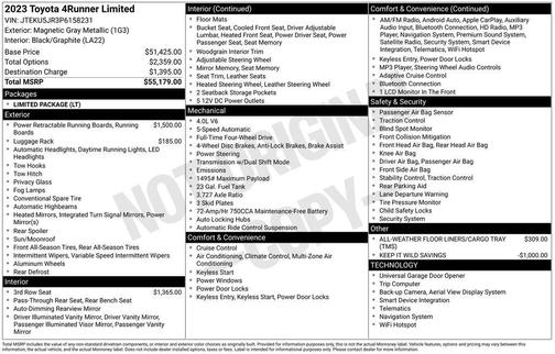 2023 Toyota 4Runner Limited