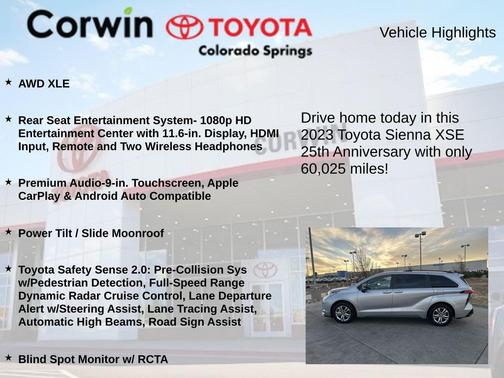 2023 Toyota Sienna XSE 7 Passenger