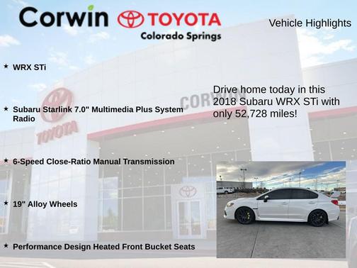 2018 Subaru WRX STI Base