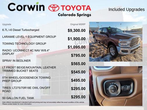 2020 RAM 3500 Laramie Crew Cab 4x4 8' Box