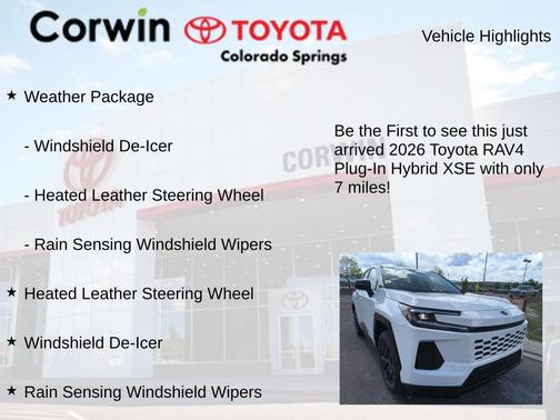 Ice Cap 2026 Toyota RAV4 Plug-In Hybrid SE