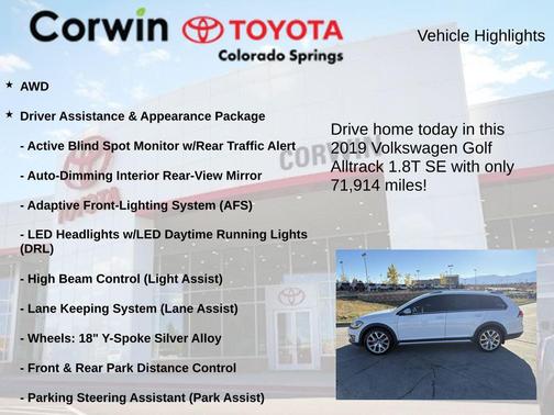 2019 Volkswagen Golf Alltrack TSI SE