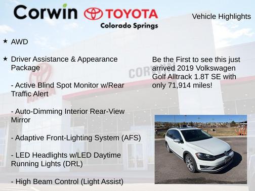 2019 Volkswagen Golf Alltrack TSI SE