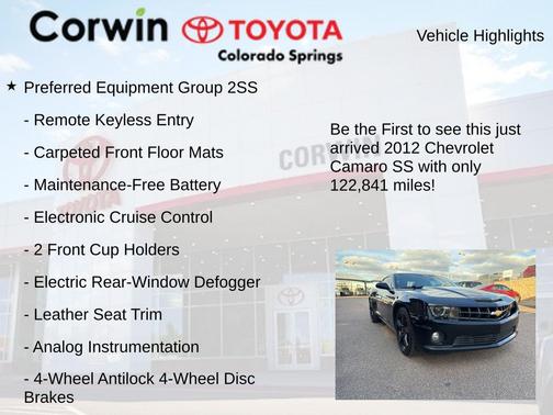2012 Chevrolet Camaro 2SS