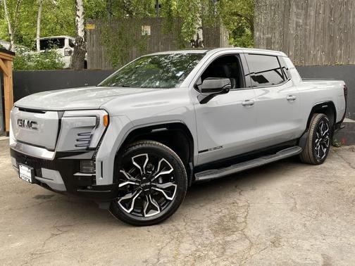 Thunderstorm Gray 2025 GMC Sierra EV Max Range Denali