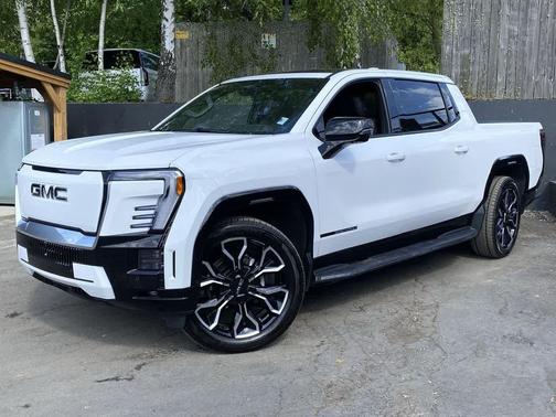 Summit White 2025 GMC Sierra EV Max Range Denali