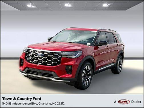 Rapid Red Metallic Tinted Clearcoat 2026 Ford Explorer Platinum