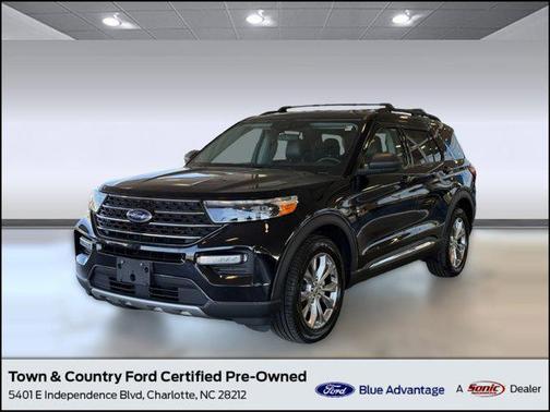 AGATE BLACK METALLIC 2021 Ford Explorer XLT