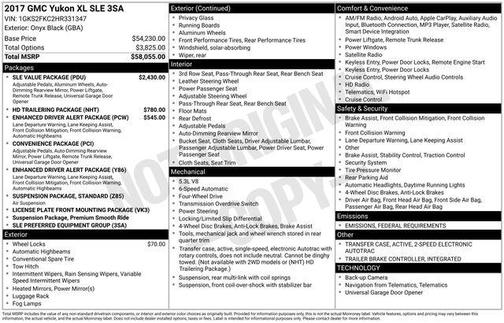 2017 GMC Yukon XL SLE