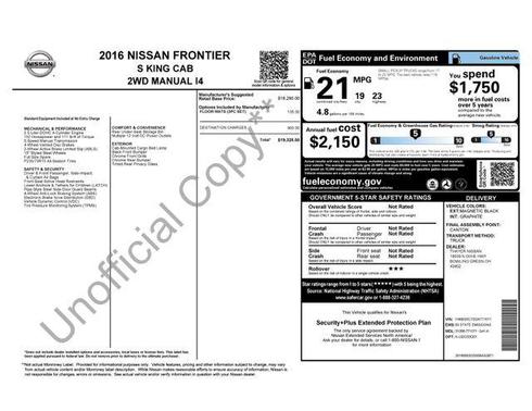 2016 Nissan Frontier S