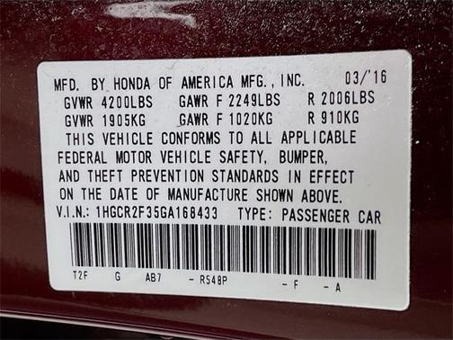 2016 Honda Accord LX