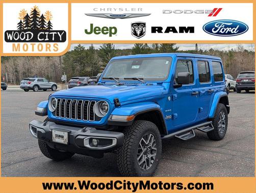 Hydro Blue Pearlcoat 2024 Jeep Wrangler 4-Door Sahara 4x4