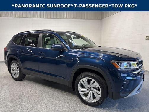 Tourmaline Blue Metallic 2022 Volkswagen Atlas 3.6L SE w/Technology