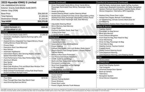 Gravity Gold (Matte Gold) 2023 Hyundai IONIQ 5 Limited