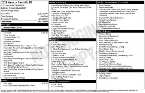 Twilight Black 2023 Hyundai SANTA FE SE
