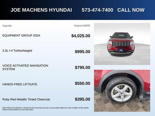 Ruby Red Metallic 2016 Ford Explorer XLT