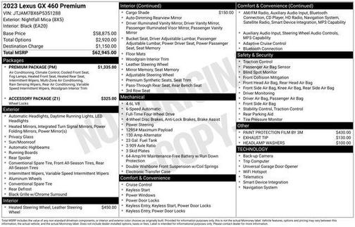 Nightfall Mica 2023 Lexus GX 460 Premium